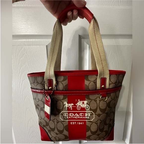 Coach Heritage Signature Tote Bag - Picture 1 of 12